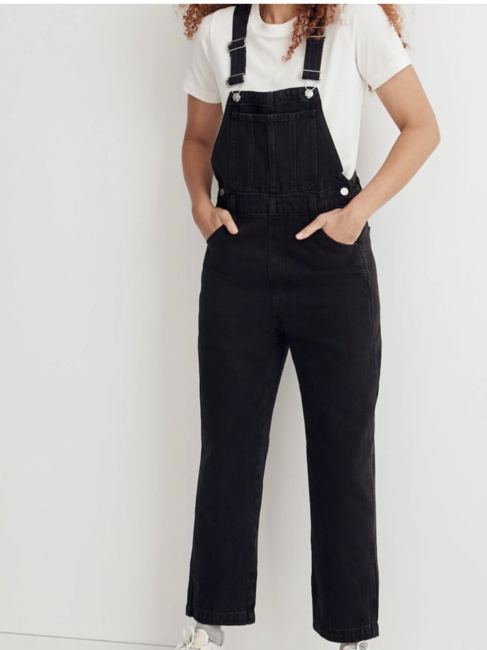 Madewell Black Straight-Leg Overalls – Size Small
